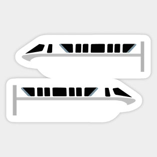 Minimal Monorail Silver Sticker